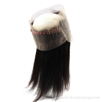 Brazilian Hair 360 Lace Frontal with Bundles 100% Virgin Hair Unprocessed Hair Extension Human 10-22inch